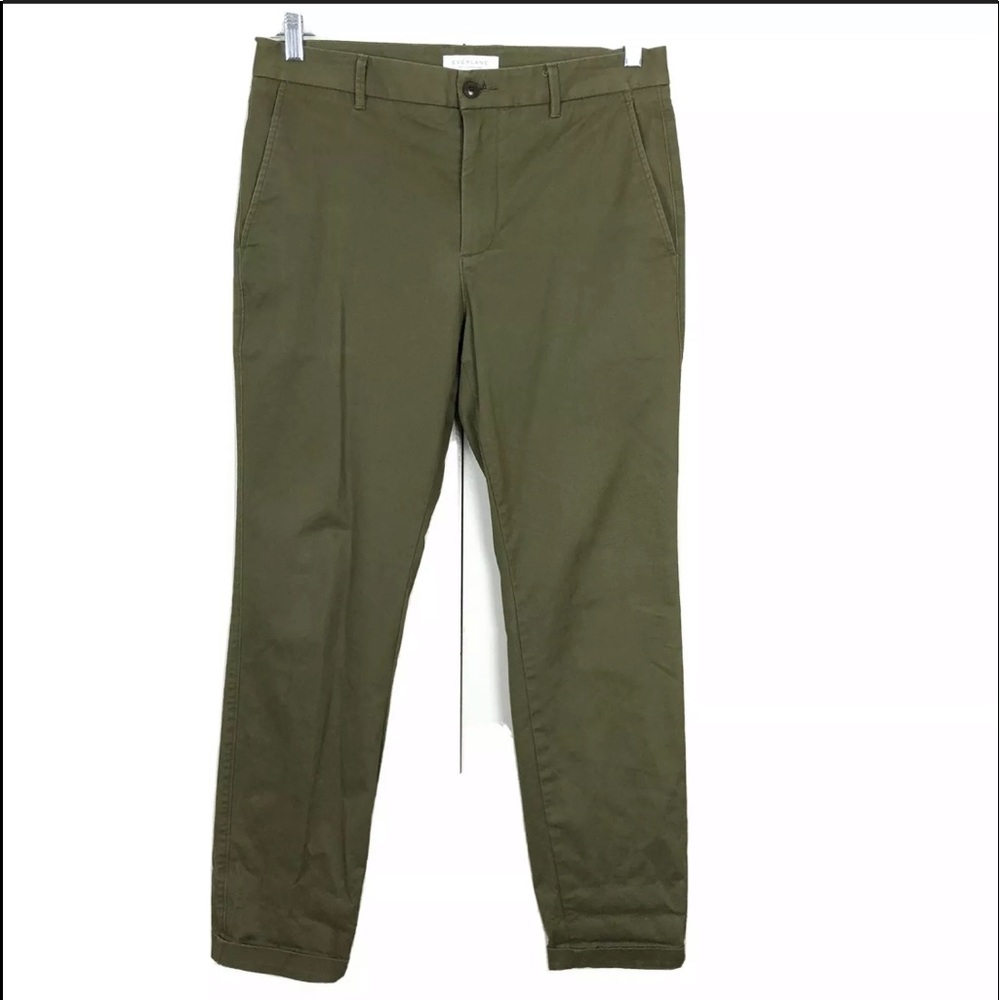 EVERLANE MEN’S OLIVE GREEN SLIM CHINO PANTS 32x32